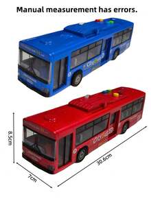 Large Size Music Bus Toy With Opening Doors, Inertial Driving, Sound & Light, Interactive Story Bus Toy, Educational Toy Suitable For Boys & Girls Over 3 Years Old, Birthday Gift - 彩色 - 查看 8