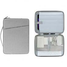 11-13 Inch Padded Tablet Sleeve Bag, Protective Case For Tablet Computer - Light Gray Leather - View 2