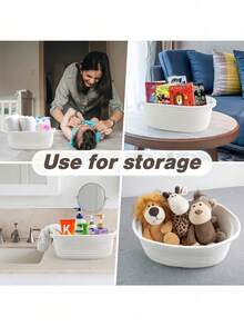 This Is A Hand-Woven Gift Basket And Storage Basket Made Of Rope, Very Suitable For Storing Snacks, Toys, Gifts, Cosmetics, Toiletries, Etc. This Is A Multi-Functional Oval-Shaped Storage Basket, Very Suitable As A Holiday Gift, For Daily Home Use, And For Storing Gifts. - Ribbon Gift Basket - View 7