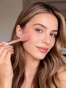 3pcs/Set High Quality Fluffy Soft Flame Blush Brush, Highlighter Brush, Gradient Brush, Multi-Functional Makeup Brushes For Beginners - Baby Pink - View 7