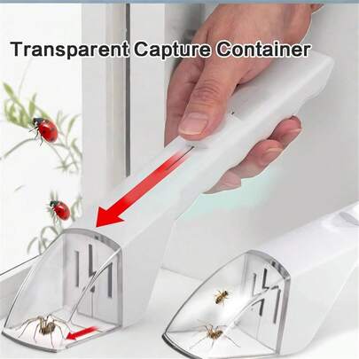 1个昆虫捕捉器，手持式昆虫捕捉工具，适用于户外探索，便携式昆虫观察盒，可捕捉蝴蝶、昆虫、蜜蜂、蜘蛛、蚊子，是昆虫爱好者的理想之选。