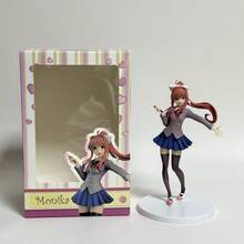 心跳文学俱乐部！动漫人物手办，可爱少女桌面摆件，约18厘米高，莫妮卡、沙优里、夏树、优里手办，动漫桌面摆件，心跳文学俱乐部手办，心跳文学俱乐部周边（透明或白色底座随机） - 彩色 - 查看 11