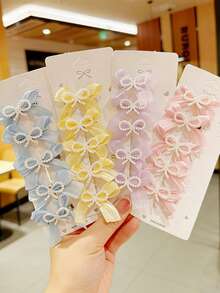 6 chiếc kẹp tóc hình bướm cho trẻ em, thiết kế mới năm 2026, kẹp tóc mái phía trước cho bé gái, phụ kiện tóc công chúa ngọt ngào cho bé, trang trí tóc dễ thương và xinh xắn. - Nhiều màu - Xem 1