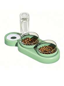 Automatic Pet Water Dispenser, Splash-Proof Pet Water Dispenser, Button-Style Large Capacity Pet Water Dispenser, Automatic Pet Food Bowl, Pet Teddy Dog Bowl, Dual Bowl Cat Water Dispenser - 500ml - View 9