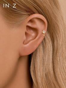 1 chiếc khuyên tai hình trái tim và thánh giá 16G có ren trong - Trang sức xỏ sụn tai - Khuyên tai đinh - Khuyên tai xoắn ốc - Khuyên tai đầu phẳng hình thánh giá - Thích hợp cho nữ đeo hàng ngày/tiệc cưới/lễ đính hôn/kỷ niệm/quà tặng ngày Valentine (Bán lẻ từng chiếc) - Bông tai hình thánh giá hình trái tim - Xem 6