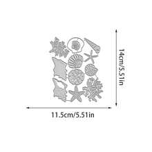 Creative Marine Animals Cutting Dies, DIY Scrapbooking Album And Embossing Stencil, Greeting Card Making Tool, Card Paper Cutting Crafts ,Gift Card Making Template Die Cuts. - Silver - View 9