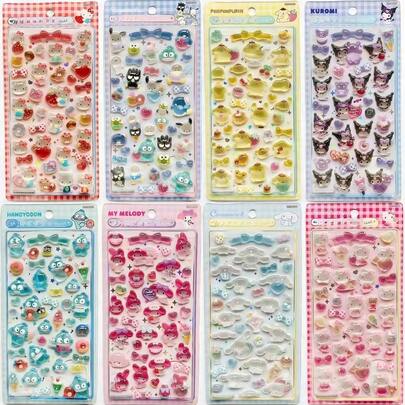 1pc Of Children's Anime Cartoon 3D Stickers, Cute Animal Cat Stickers, DIY Craft 3D Stickers, Suitable For DIY Phone Cases, DIY Sticker Notebooks, DIY Crafts, Laptops, Gift Packaging, Party Decoration, Perfect Holiday Gifts, Gifts For Fans And Friends, Back To School Gifts (Random Style)