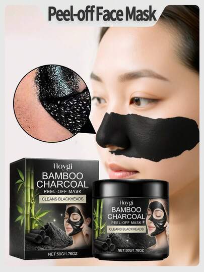Hoygi 一盒竹炭撕拉式面膜，有助于改善痘痘肌，收缩毛孔，去除黑头和白头。深层清洁，控油保湿，温和清洁，令肌肤柔软、光滑、清爽，适合男女日常使用。