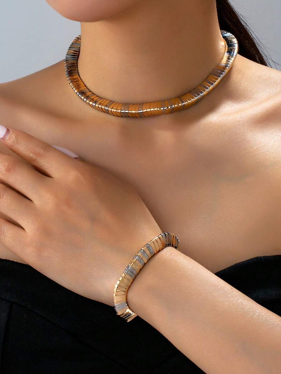 Bộ trang sức hạt cườm đồng bộ nhiều màu sắc dành cho nữ, thích hợp đeo hàng ngày. - Nhiều màu - Xem 1