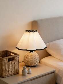 1pc USB Powered Woven Desk Lamp, Retro Style Lamp, Suitable For Bedside, Hostel, Dining Room, Camping, Minimalist Warm Light Lamp, Atmosphere Night Light