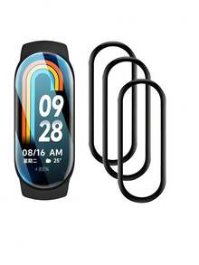 3pcs Soft Film Screen Protector Compatible With Xiaomi Band 10 9 8 7 6 5 4 8 Pro 9 Pro 7 Pro, Waterproof Full Coverage High Definition Compatible With Xiaomi Mi Band 10/9Pro/9/8Pro/8/7 Pro/7/6/5/4/Nfc
