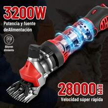 Trasquiladora Rasuradora Para Borrego Ovejas Y Caballo Rojo - Rojo - Ver 2