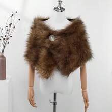 Ladies' Viking Cloak - Medieval Renaissance Costume Cape, Non-Stretch Historical Warrior Shawl For Ren Faire Cosplay & Themed Partys, Winter Celebration, Vintage Cape, Classic Design, Faux Fur Trim, Durable Fabric, Larp Accessory - A - View 1