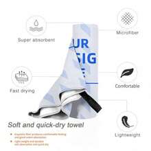 Cartoon Towel Beach Quick Dry Pool Camping Towels M-MikueS-ES Travel Soft Gift Gym H-HatsuneS-ES Shower Sports - 白色 - 查看 2