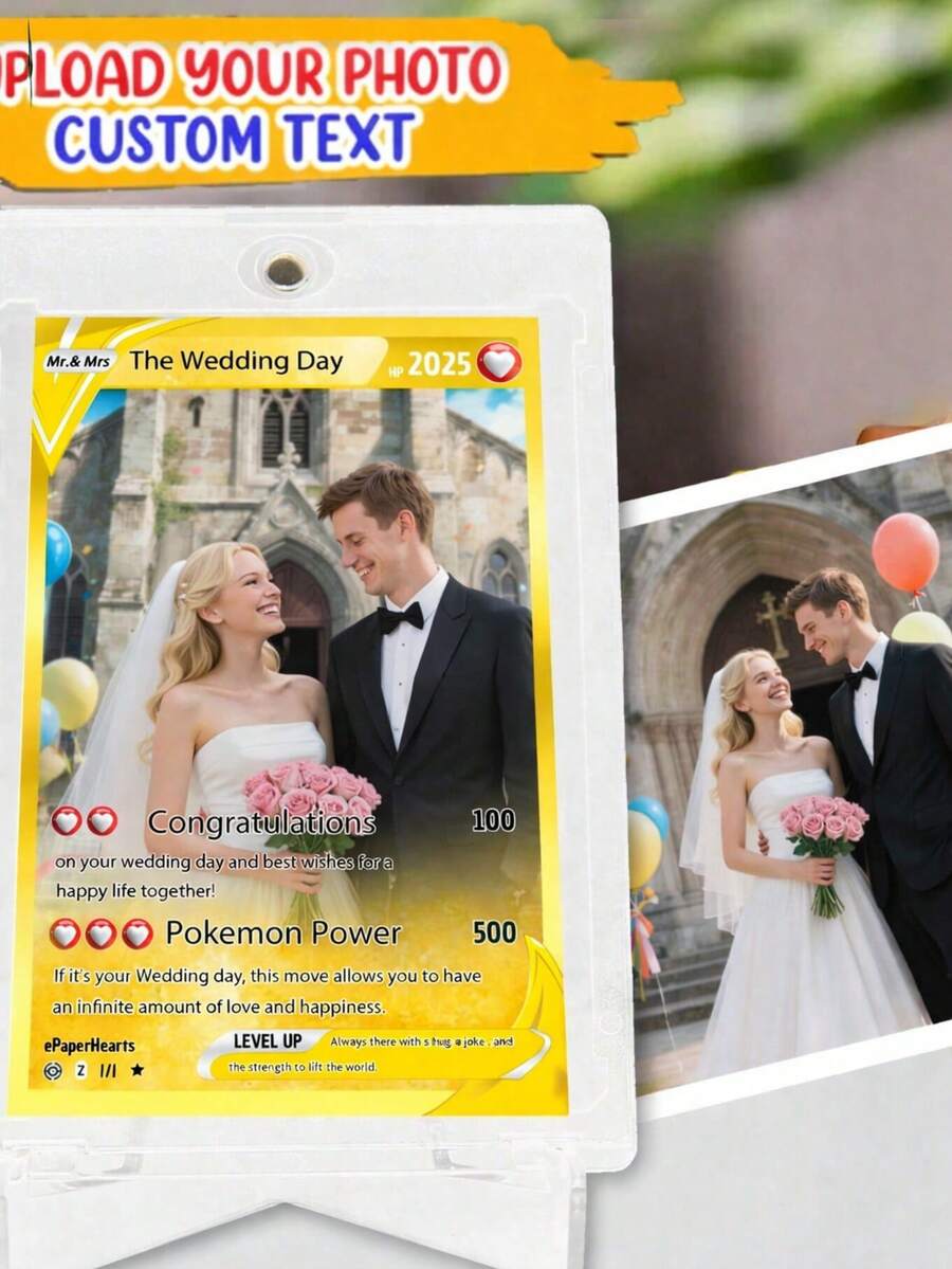 1件定制礼品，个性化结婚贺卡，周年纪念卡，个性化周年纪念礼物，周年纪念礼物，结婚订婚卡 - 彩色 - 查看 1