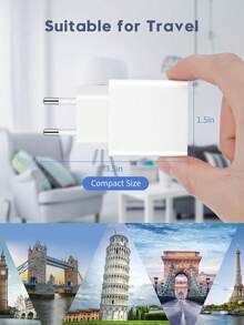 白色欧规C/E/F插头 220-240V 墙式充电器 1-2个装 30W 白色欧规插头充电器 高效快充适配器 兼容 17 Pro Max/17 Pro/17/Air/17/15/16/14/13/12/11/XS/XR/8/7/6、S25/S24/S23/S22/S21/S20 Ultra/Plus 系列 情人节礼物之选 - 查看 4