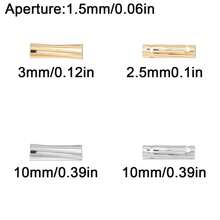 2pcs Copper Faceted Hollow Tube Beads, Designed For DIY Bracelet, Necklace, Jewelry Making - DIY - View 5