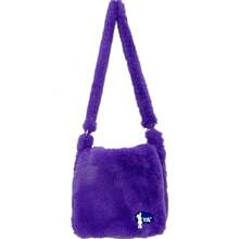 Faux Rabbit Fur Plush Flap Crossbody Bag Single Shoulder Cute Spring Autumn Handheld Commuter Y2K Candy Color Bag - Màu tím - Xem 5