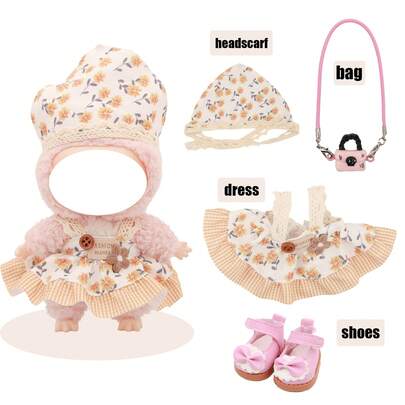 Christmas Season Sweater, Scarf, Chain Bag Set, For Labubu, Halloween, Christmas, Holiday, Birthday Gift (Excluding Plush Doll)