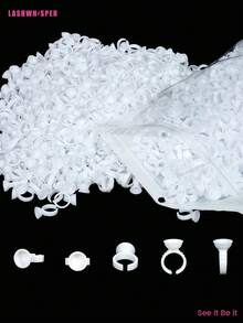 1 套一次性睫毛胶水架和纹身颜料杯 - 塑料睫毛胶水架，睫毛胶水固定器，美甲化妆工具（50/100/200/300 个） - 彩色 - 查看 8