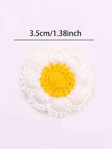 10片/5片装 3.5厘米彩色刺绣布贴，太阳和花朵图案，适用于服装、鞋子、帽子、围巾等家纺装饰，缝纫配件 - 彩色 - 查看 5