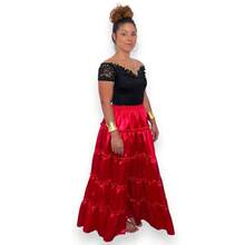 Pombagira Skirt With 4 Ruffles, Umbanda/Candomblé Style - Đỏ - Xem 3