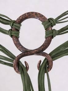 1 chiếc dây đeo eo nhiều dây phong cách Boho cổ điển - Khóa kim loại retro, tua rua, phụ kiện trang trí eo cho váy, phụ kiện Viking. - A - Xem 11