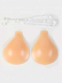 新款硅胶隐形文胸，带肩带，防滑设计，提拉丰满，专为婚纱摄影、无肩带礼服、隐形内衣、连衣裙、连体裤、旅行度假而设计 - 杏色 - 查看 5
