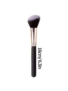 2pcs Angled Contour Brush, Fiber Hair Powder Blush Brush, Evenly Distribute Makeup, Multi-Functional, Portable Makeup Brush Tool - Black - View 8