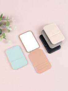 3pcs Portable Foldable Makeup Mirror, PU Leather Compact Mirror, Suitable As Gift, Travel Essential, Cosmetic Necessity, Easy To Store, Ideal For Birthday, Graduation, Halloween, Christmas Gifts (3/2/1pc Available)
