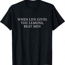 When Life Gives You Lemons Beat T-Shirt - Hitam - View 1