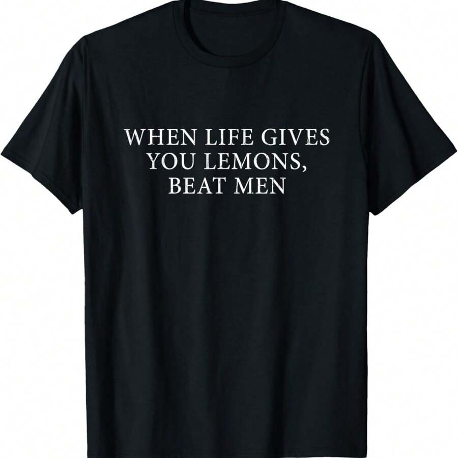 When Life Gives You Lemons Beat T-Shirt - Hitam - View 1