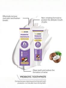 Pet Probiotic Toothpaste - Cleans Pet Teeth, Removes Stains & Tartar, Freshens Breath, Oral Care For Dogs & Cats - Multicolor - View 9