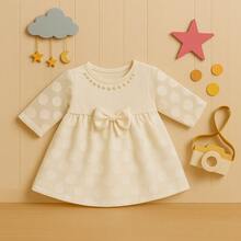 Baby Lace Dress With Pearls For Parties And Christenings. Baby Clothes. - Pearl - View 1