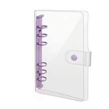 6-Ring Binder Cover | Transparent Budget Tabs, Yellow, Purple, Pink - Durable & Fashionable PVC Material, Suitable For Office Or School, Modern Binder - Multicolor - View 10