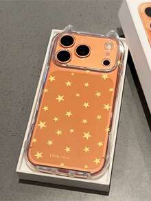 1个黄色星形猫耳手机壳，1.5毫米透明气囊防震TPU软壳，不对称猫耳设计，带挂绳孔，兼容 17/17 Pro/17 Pro Max/Air/16/16 Pro/16 Plus/16 Pro Max/15 Pro Max/15 Pro/15 Plus/11/12/13/14/15/16E - 彩色 - 查看 3