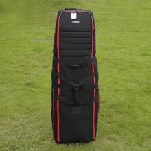 Padded Golf Club Travel Bag With Wheels,Soft Foldable Golf Club Travel Bags, Golf Luggage Case Cover For Airline - With Luggage Lock - 黑色 - 查看 1
