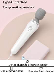 便捷按摩棒 - 全身放松，高速马达和高频振动，USB可充电锂电池，适用于颈部、背部、腿部和腰部，是馈赠亲友的完美礼物，小巧便携的按摩枪，带来放松按摩体验