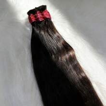 LULU HAIR Cabelo indiano liso levemente ondulado 100% humano45cmmega hair 100g - SNatural - Visão 6