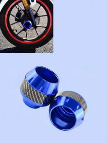 2个铝合金摩托车前叉保护器 - 碳纤维纹理，减震设计 - 轻便耐用，适用于摩托车、电动自行车、踏板车和全地形车（颜色可选 - 增强保护性，时尚摩托车配件）