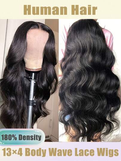 Lång Vågig Svart Peruk För Kvinnor - Perfekt För Dagligt Bruk & Cosplay, Naturligt Vågigt Hårstycke 180 % Densitet Grundläggande Stil, Volym Naturligt Look, 13*4 Transparent Spetsperuk Kroppsvågigt Med Bady Hår För Kvinnor Nybörjarvänlig Mångsidig För Dagligt Bruk Och Speciella Tillfällen För Plockat Förklippt Glamorös Vågig Stil, Perfekt För Festivaler, Fester & Dagligt Bruk Moderiktig Vågig Lockig Kroppsvågig Peruk För Kvinnor (Bob Peruker 8-16 Inch)