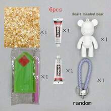 مجموعة DIY يدوية لصنع دب شرس مرصع بالراين ستون، حرفة إبداعية DIY، مجموعة سلسلة مفاتيح DIY. تشمل ألماس بألوان مختلفة، سهل التشغيل. مناسب لتزيين الحقائب، الحقائب الظهرية، سلاسل الهواتف وسلاسل المفاتيح. مثالي كهدايا للعطلات، هدايا عيد الميلاد، هدايا الحفلات وحشوات جوارب عيد الميلاد.