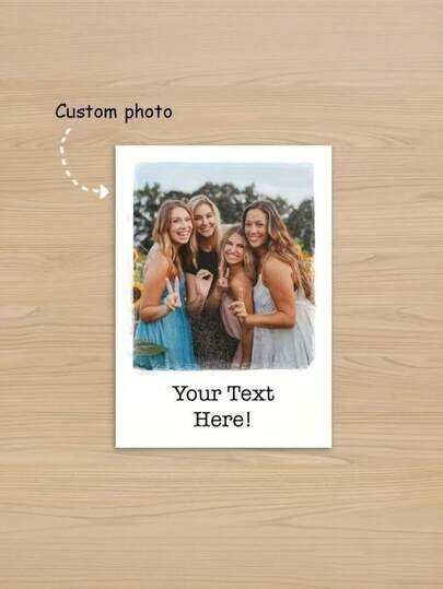 Customizable Greeting Card With Envelope, Includes 1 Personalized Card, Suitable For Birthday, Engagement, Wedding, Anniversary, Holiday Gifts And More - Customize For Friends, Family, Teachers - Christmas, Halloween, New Year And Other Holiday Themes Available, Upload Your Photo, Suitable For Business/Work/Office, School Use