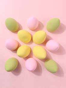 12个装多色化妆海绵，干湿两用多功能化妆海绵，斜角设计 - 彩色 - 查看 5