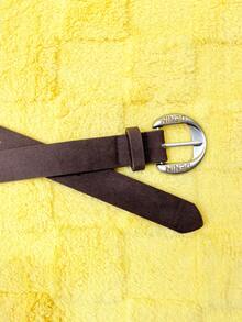 Suede Fashion Versatile Belt, Retro Maillard Wide Edge Belt, High-End Fashion Mini Skirt Accessory Belt, Brown