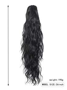 Tóc giả đuôi ngựa gợn sóng dài 24 inch, thích hợp cho phụ nữ và bé gái dự tiệc và sử dụng hàng ngày. - Nhiều màu - Xem 3