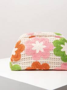 Túi xách cầm tay móc len họa tiết hoa, túi đi biển mùa hè phong cách Bohemian dành cho nữ, vật dụng cần thiết cho du lịch và kỳ nghỉ. - Nhiều màu - Xem 4