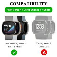 Adaptador de cargador USB C para Fitbit Versa 3/Versa 4/Sense/Sense 2/ Estación de carga USB C portátil para viajes compatible con Fitbit Sense 1/2 Versa 3/4 Accesorio para smartwatch - Negro - Ver 2