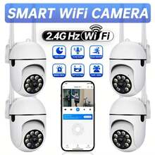 1/2/4pcs 2.4G WiFi Smart Home Security Camera, Wireless Video Monitoring Network Camera, Indoor Security Surveillance, Home Wireless Tracking Alarm Pan-Tilt, Two-Way Audio, Auto Tracking, Night Vision, Mobile Intercom, USB Power, Ideal Choice For Home Security - White - View 14
