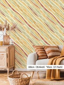 1 cuộn giấy dán tường phong cách nghệ thuật cổ điển màu be, vàng, xanh lá cây, nâu, kích thước 1m/3m/5m, thích hợp cho việc cải tạo nhà cửa, trang trí phòng, tân trang tủ, trang trí phòng tắm, chống thấm nước, có thể giặt rửa, giấy dán tường vinyl tự dính. - Nhiều màu - Xem 16